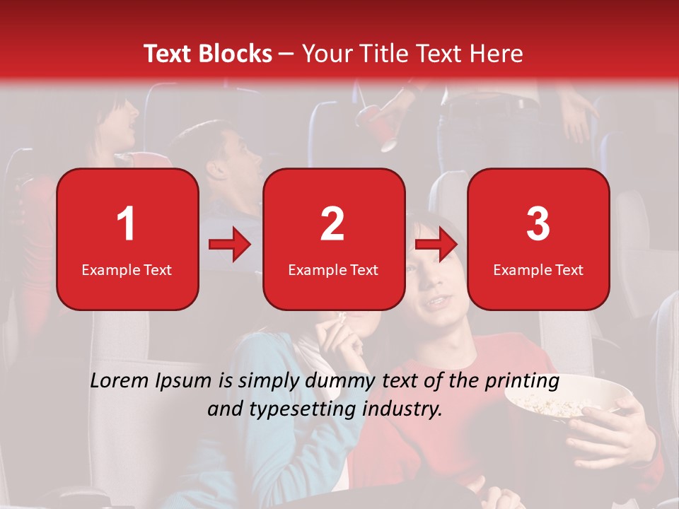 Jovenes En El Cine PowerPoint Template