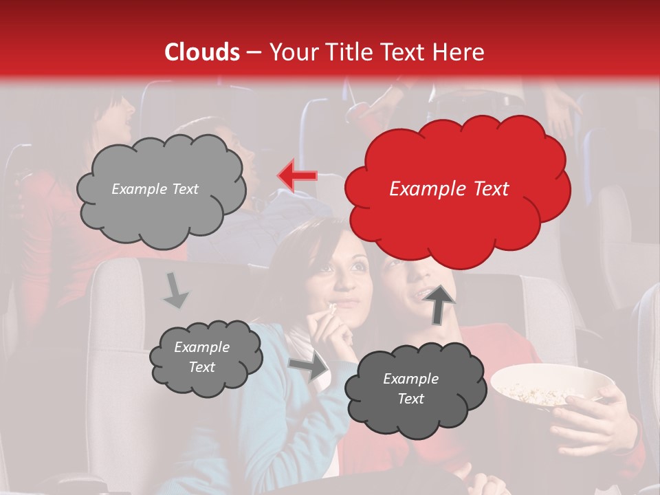 Jovenes En El Cine PowerPoint Template