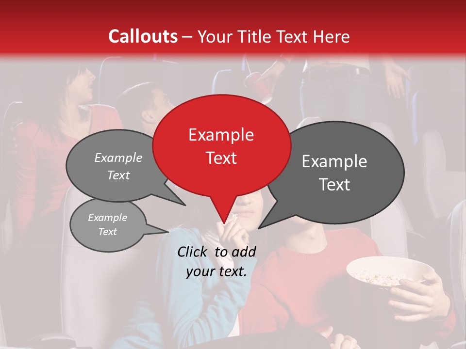 Jovenes En El Cine PowerPoint Template