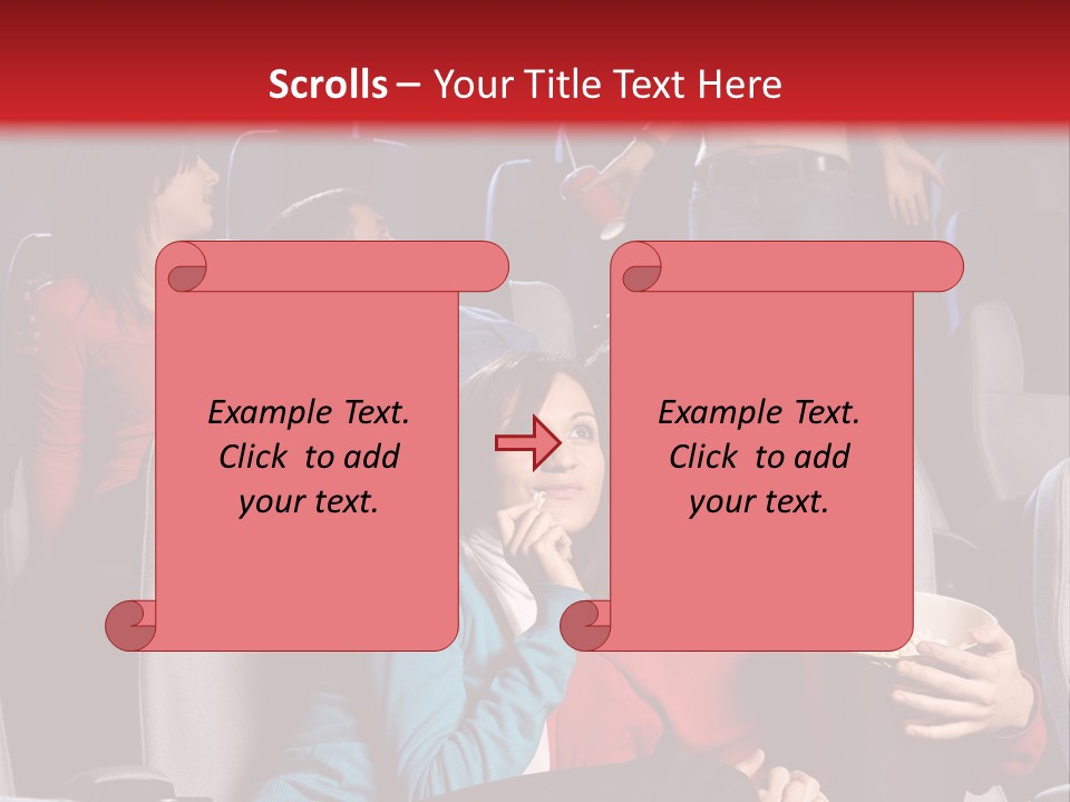 Jovenes En El Cine PowerPoint Template