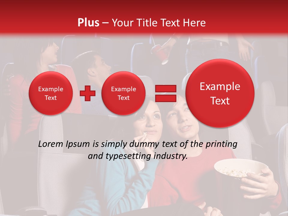 Jovenes En El Cine PowerPoint Template