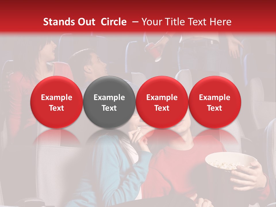 Jovenes En El Cine PowerPoint Template