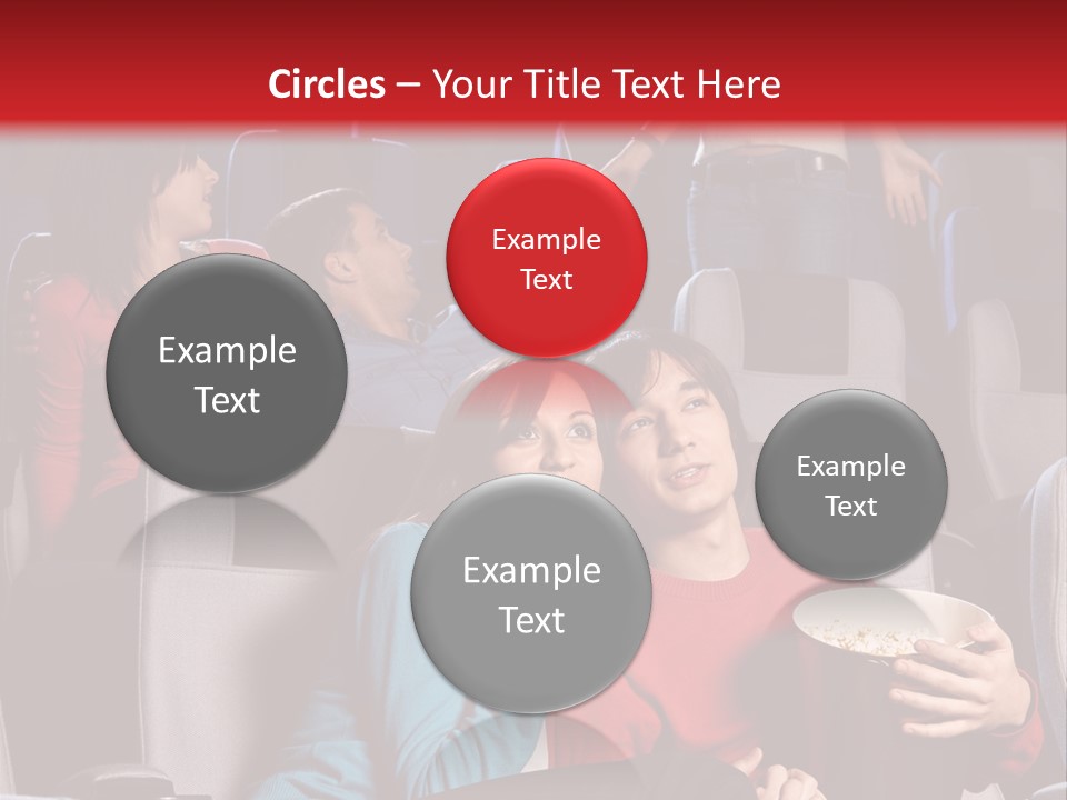 Jovenes En El Cine PowerPoint Template