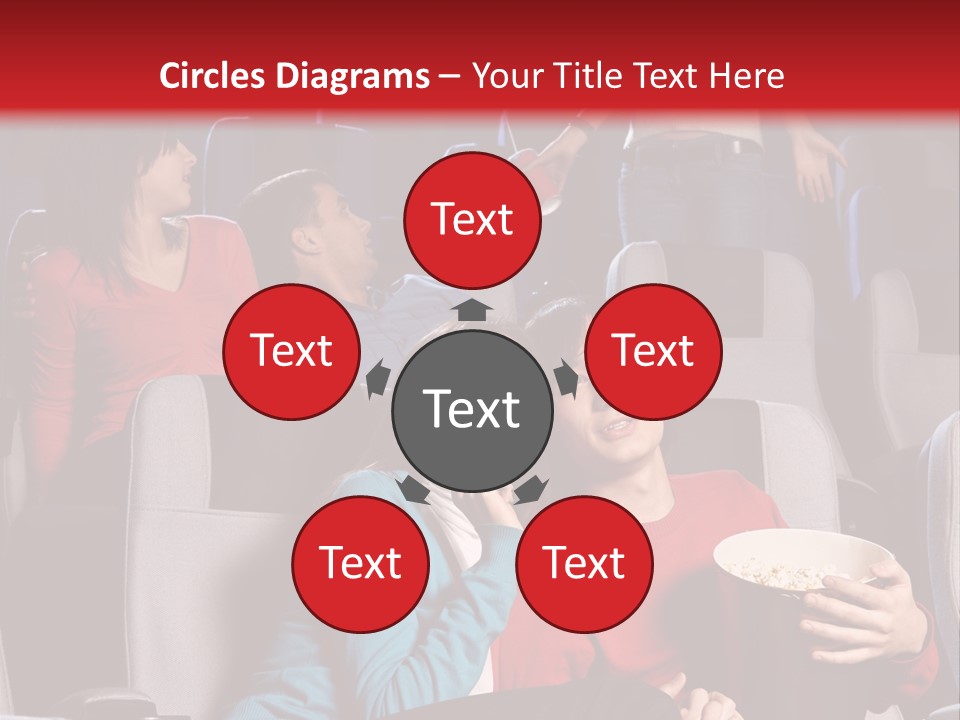 Jovenes En El Cine PowerPoint Template