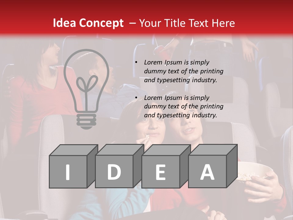 Jovenes En El Cine PowerPoint Template