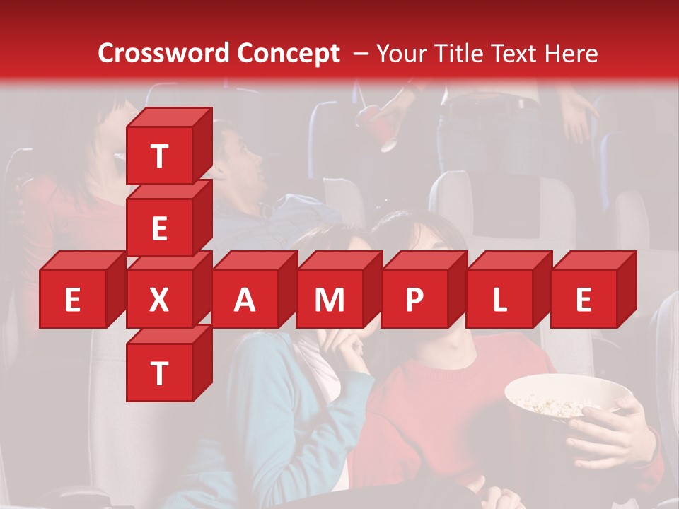 Jovenes En El Cine PowerPoint Template