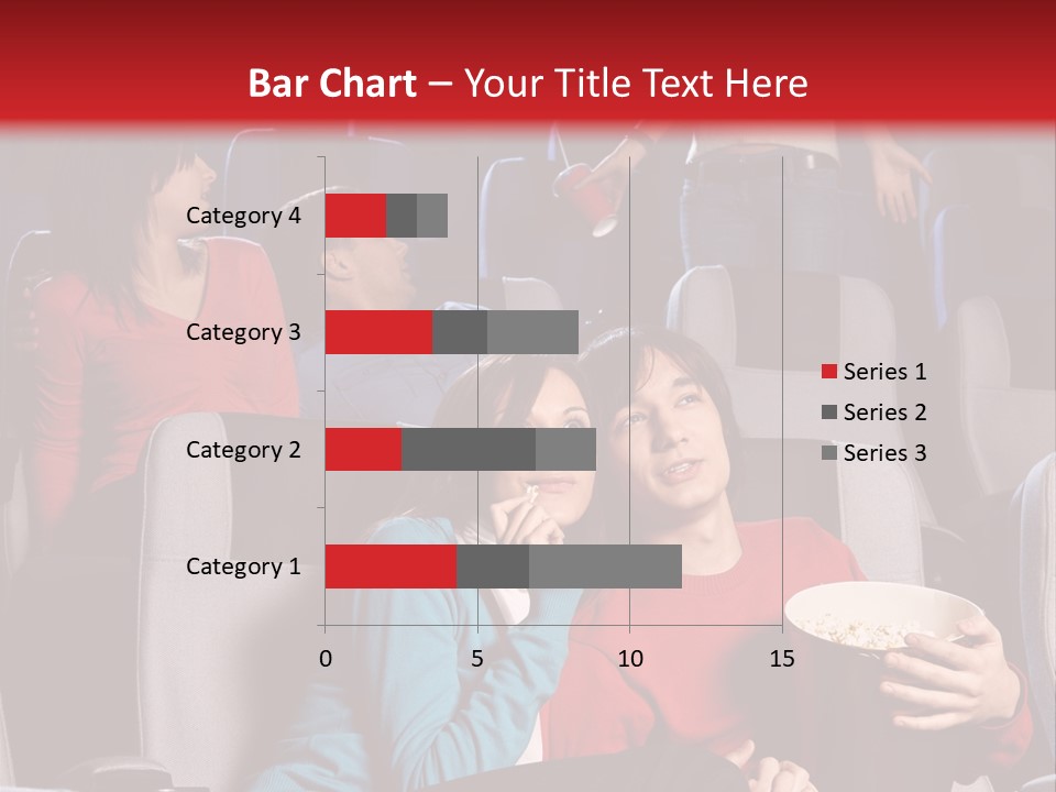 Jovenes En El Cine PowerPoint Template