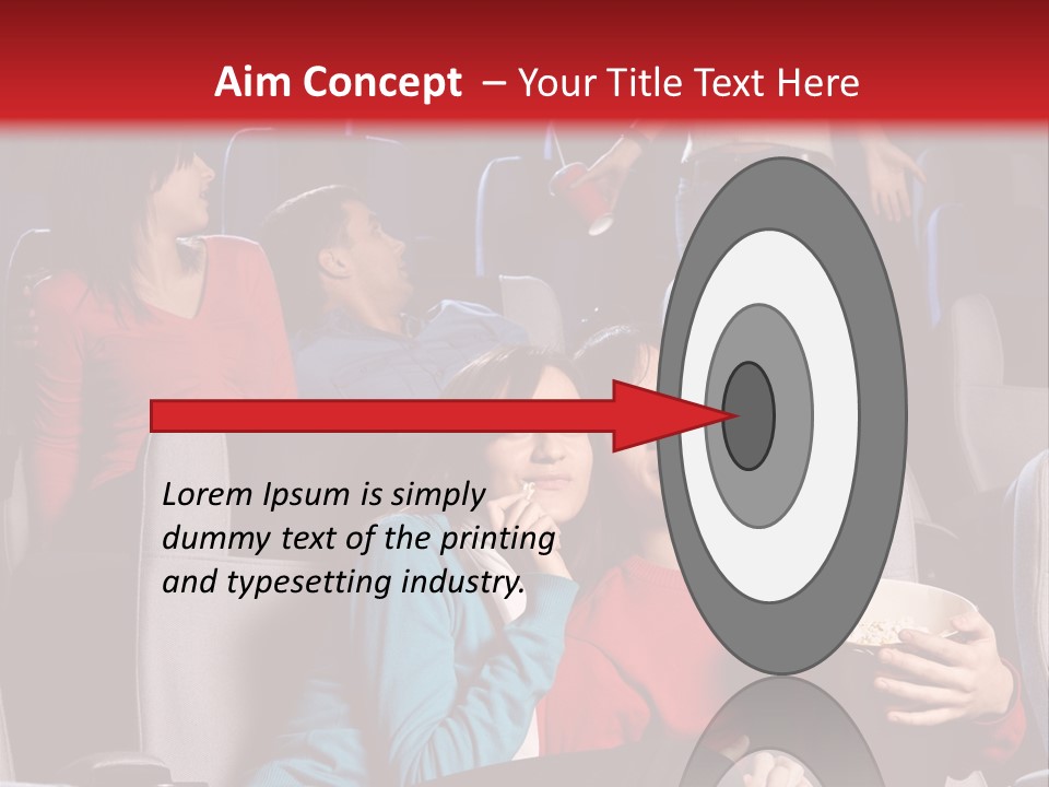 Jovenes En El Cine PowerPoint Template