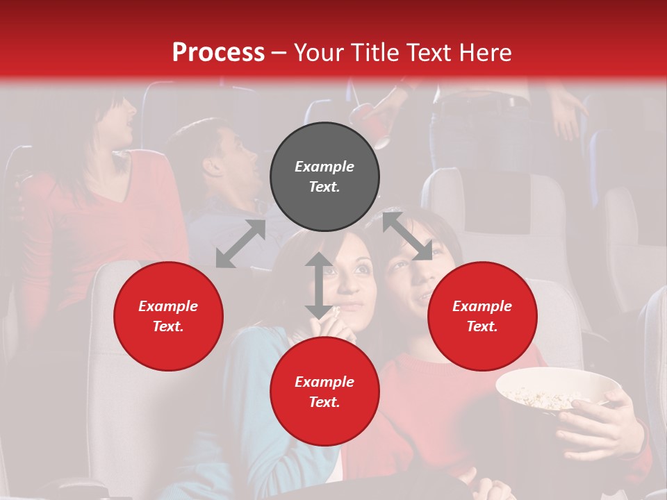 Jovenes En El Cine PowerPoint Template