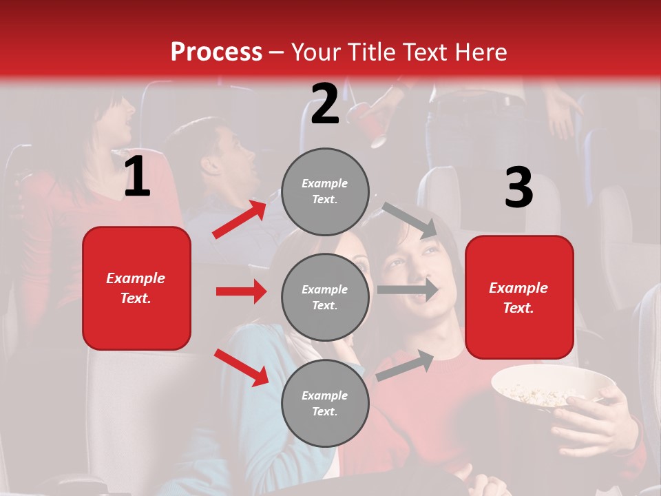 Jovenes En El Cine PowerPoint Template