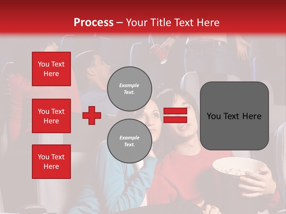 Jovenes En El Cine PowerPoint Template