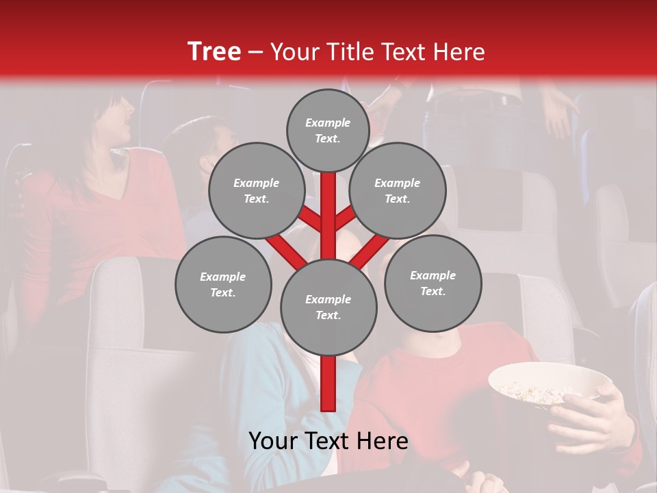 Jovenes En El Cine PowerPoint Template