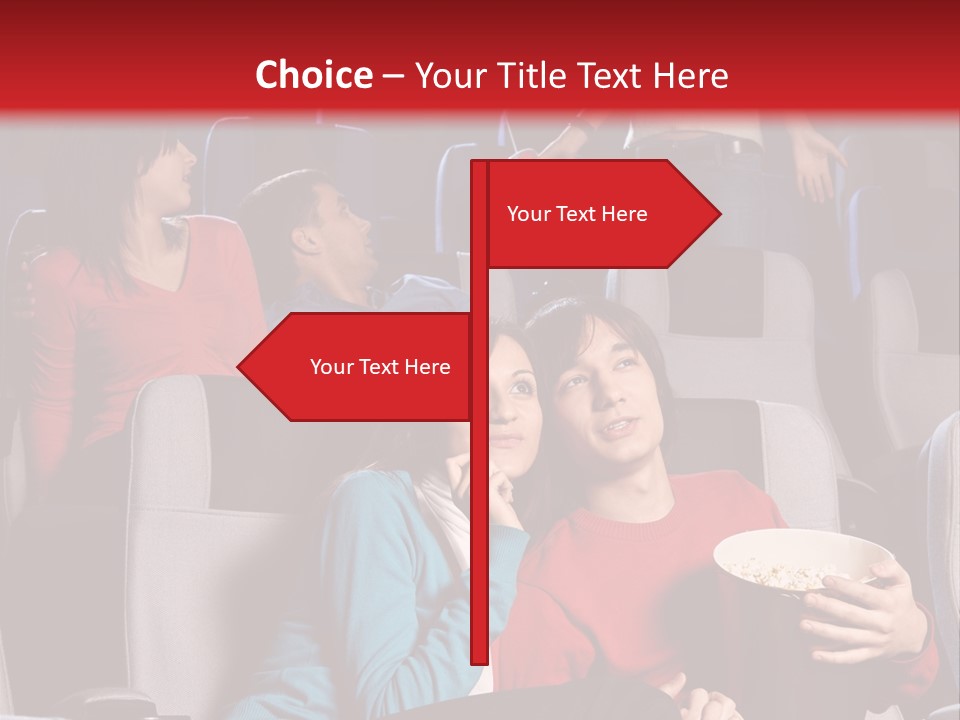 Jovenes En El Cine PowerPoint Template