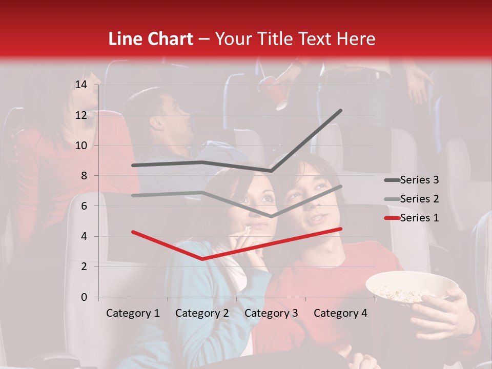 Jovenes En El Cine PowerPoint Template