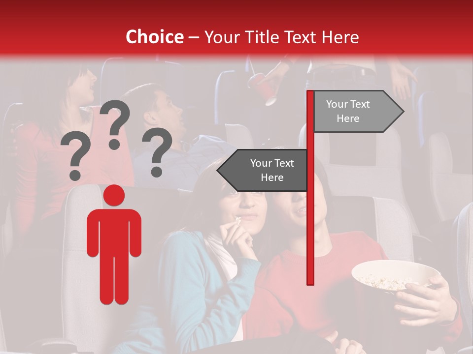 Jovenes En El Cine PowerPoint Template