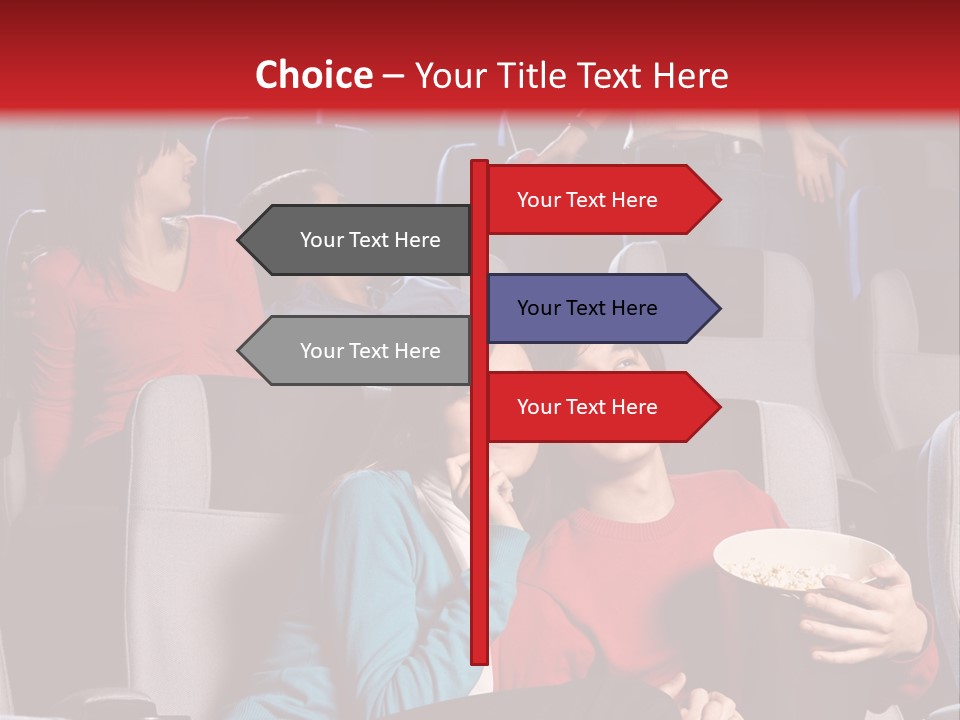Jovenes En El Cine PowerPoint Template