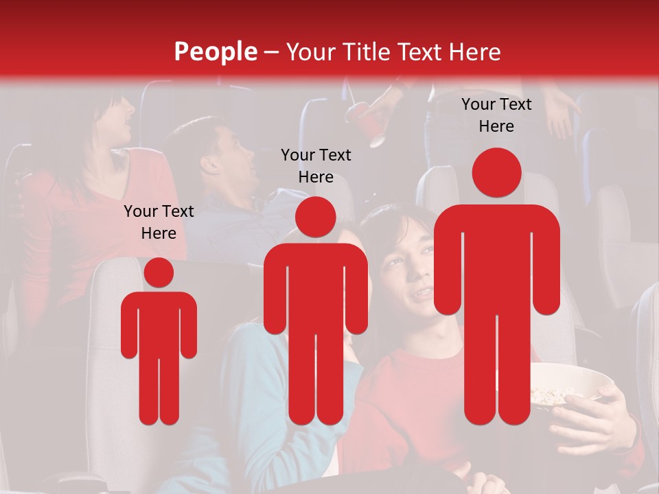 Jovenes En El Cine PowerPoint Template