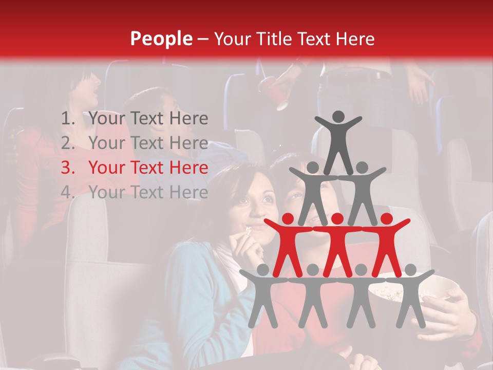 Jovenes En El Cine PowerPoint Template