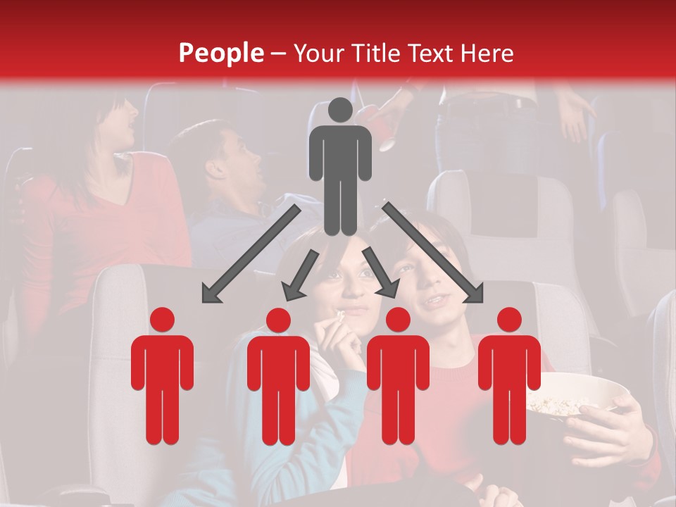 Jovenes En El Cine PowerPoint Template