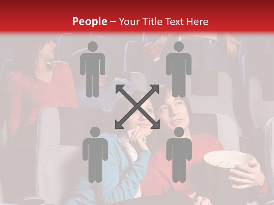 Jovenes En El Cine PowerPoint Template