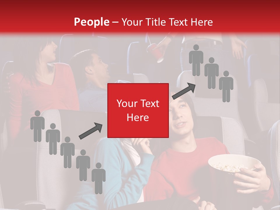 Jovenes En El Cine PowerPoint Template