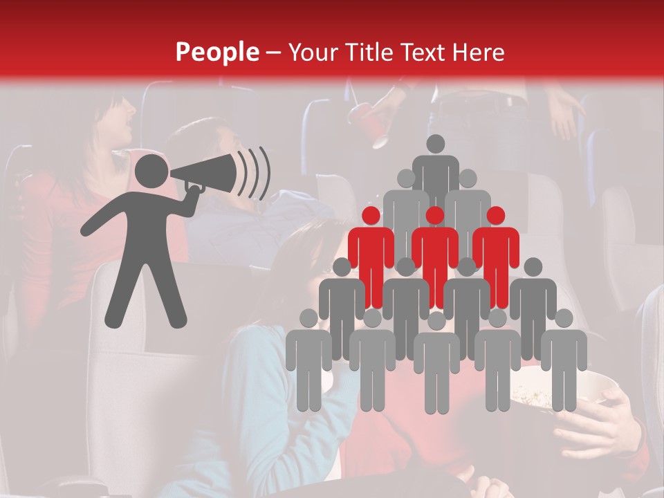 Jovenes En El Cine PowerPoint Template