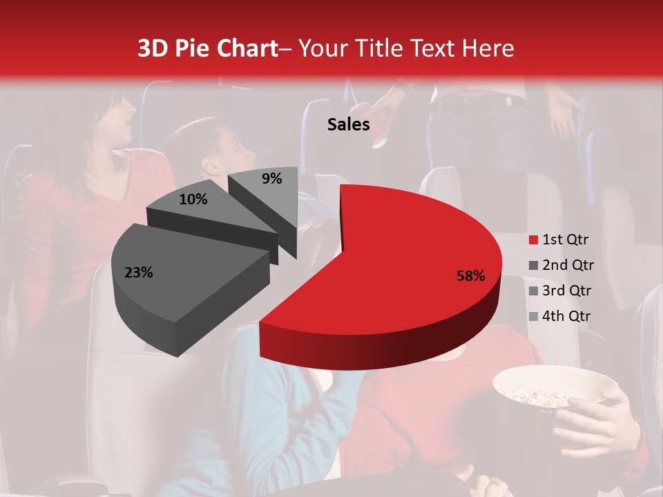 Jovenes En El Cine PowerPoint Template