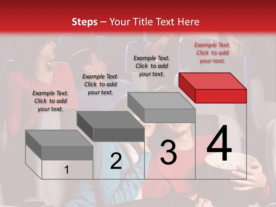 Jovenes En El Cine PowerPoint Template