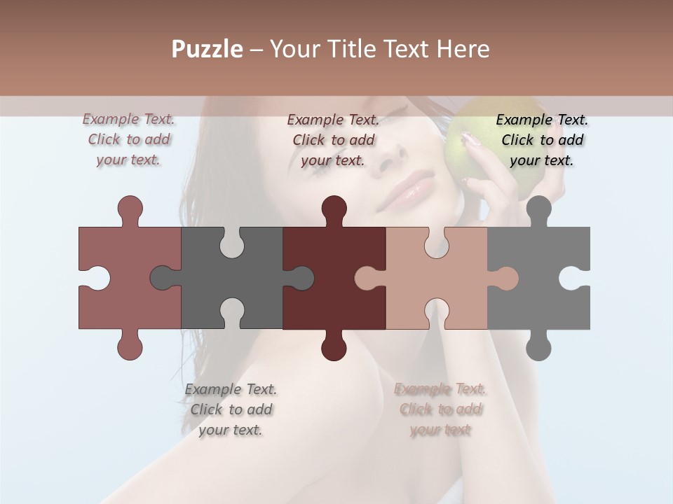 Care Brunette Wet PowerPoint Template