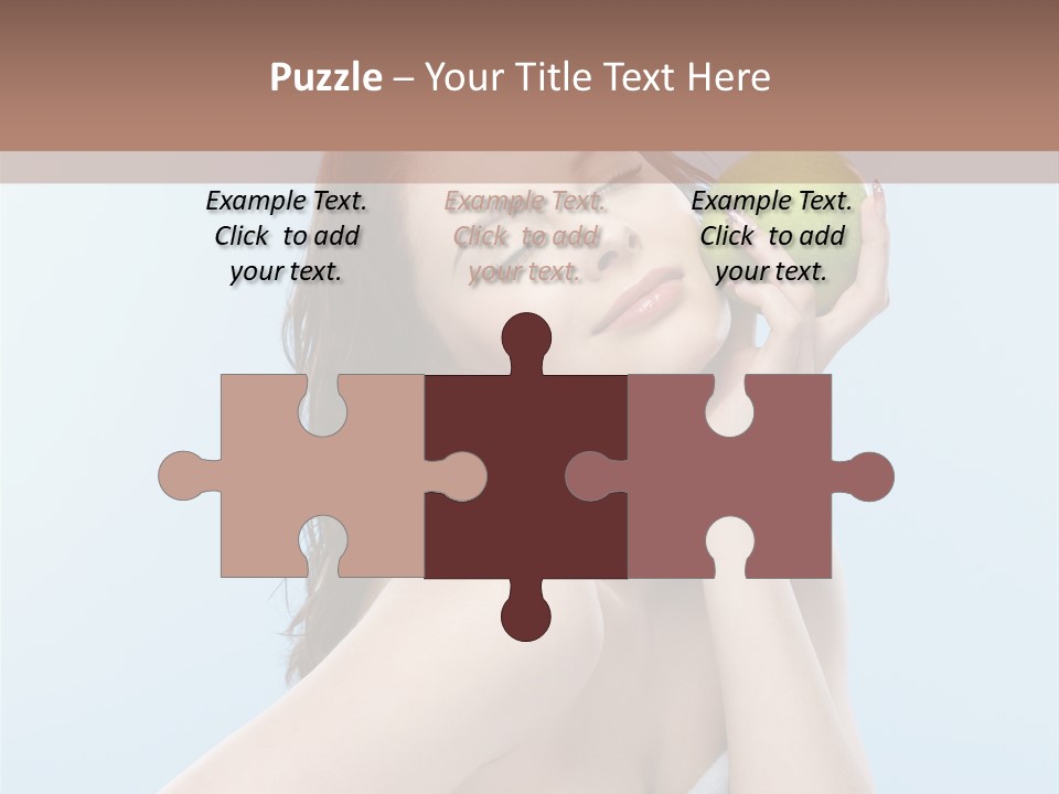 Care Brunette Wet PowerPoint Template