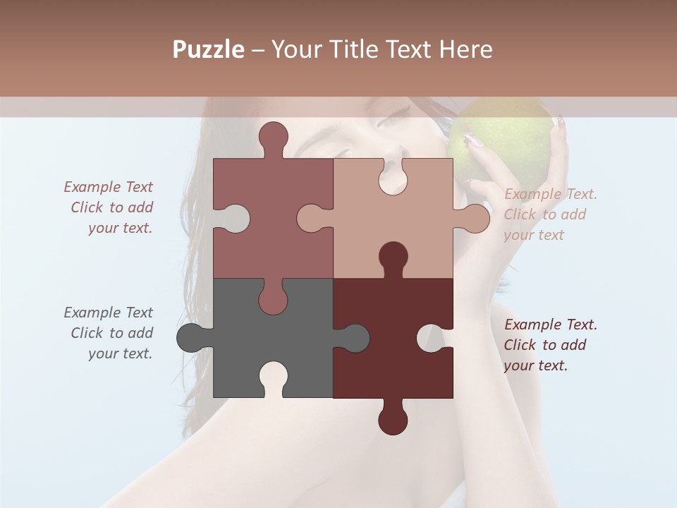 Care Brunette Wet PowerPoint Template