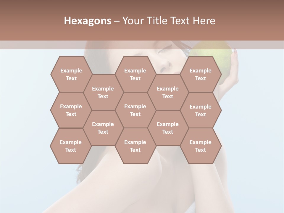 Care Brunette Wet PowerPoint Template