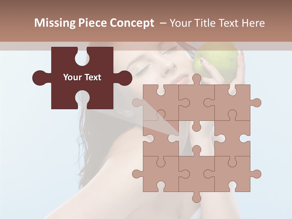 Care Brunette Wet PowerPoint Template