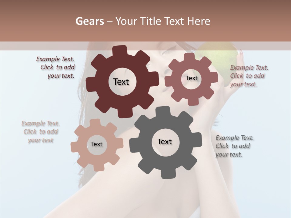 Care Brunette Wet PowerPoint Template