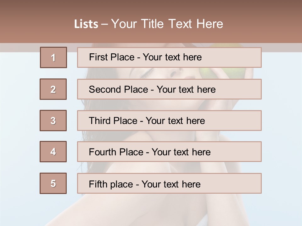 Care Brunette Wet PowerPoint Template