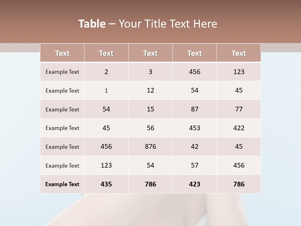 Care Brunette Wet PowerPoint Template