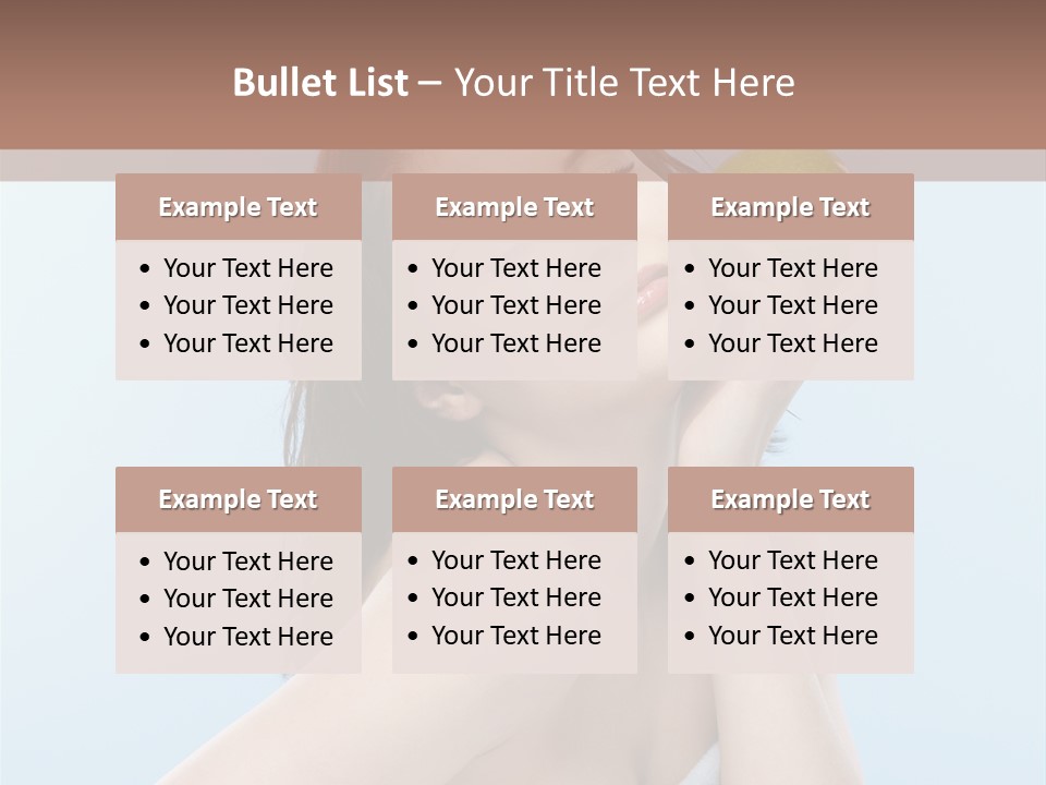 Care Brunette Wet PowerPoint Template