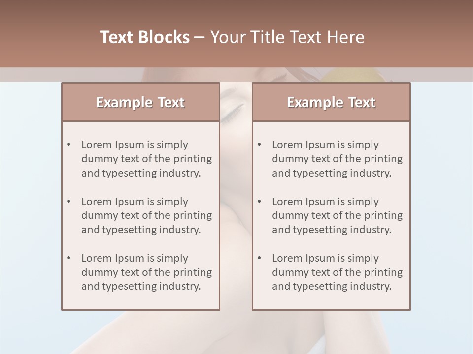 Care Brunette Wet PowerPoint Template