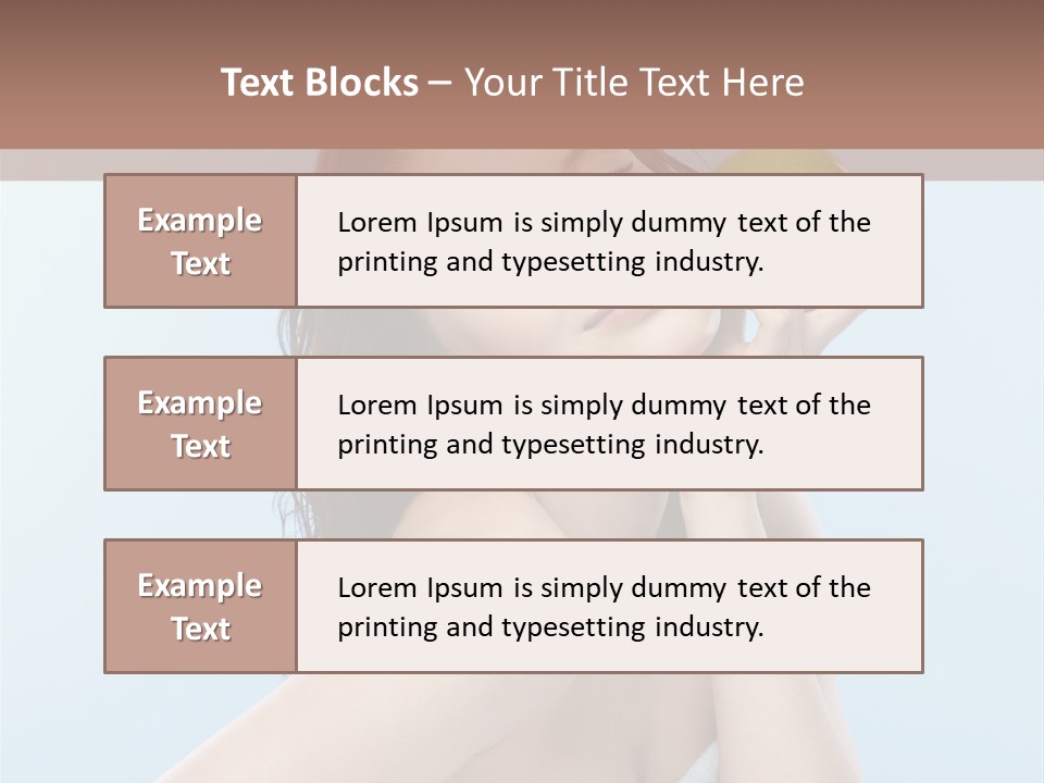 Care Brunette Wet PowerPoint Template