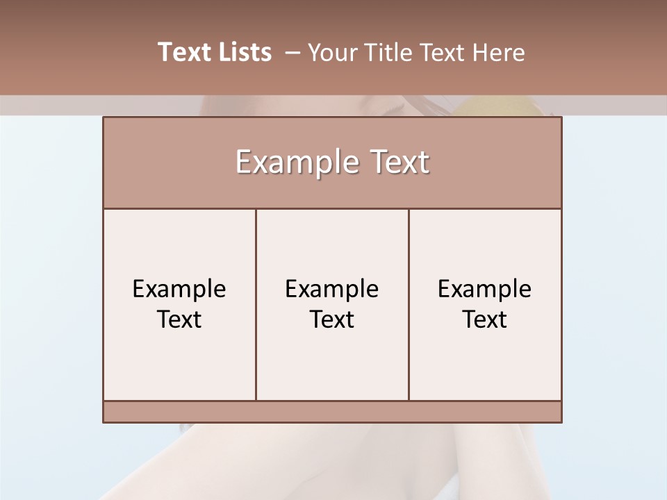 Care Brunette Wet PowerPoint Template