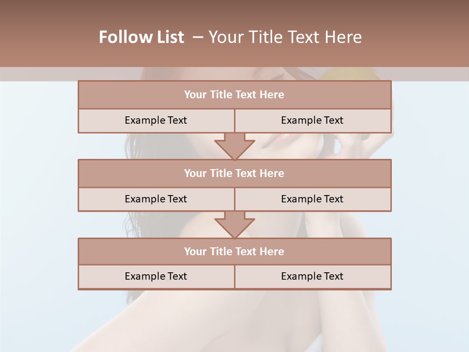 Care Brunette Wet PowerPoint Template