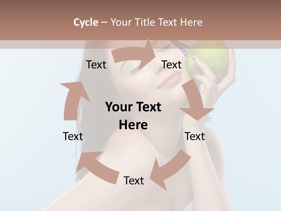 Care Brunette Wet PowerPoint Template