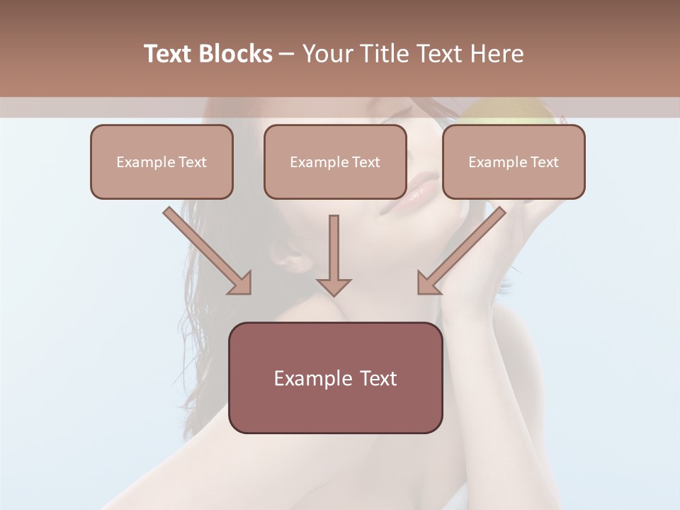 Care Brunette Wet PowerPoint Template