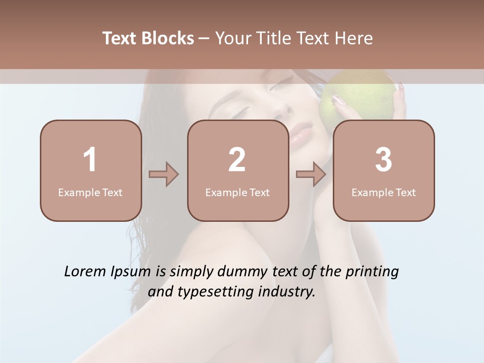 Care Brunette Wet PowerPoint Template