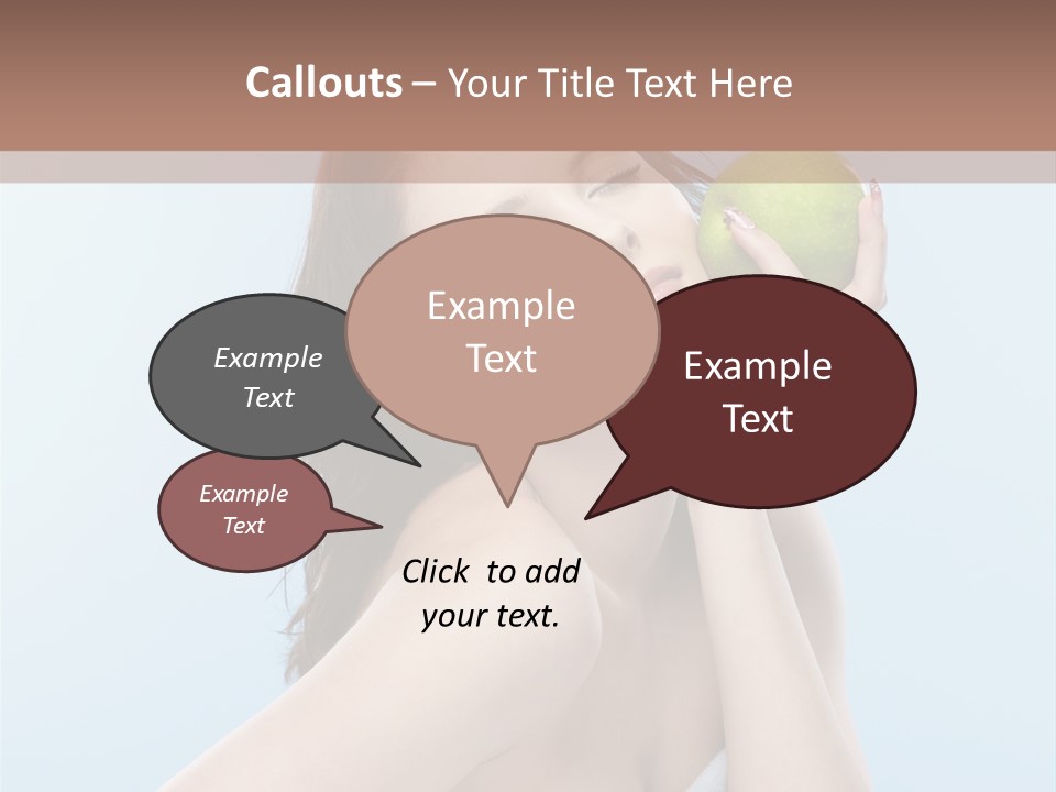 Care Brunette Wet PowerPoint Template