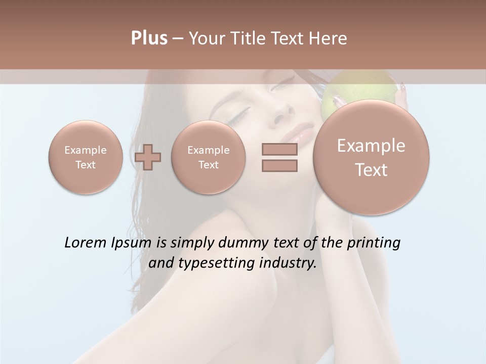 Care Brunette Wet PowerPoint Template