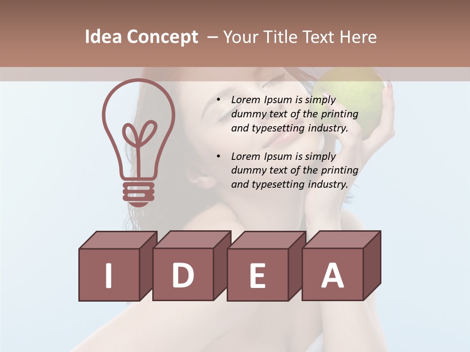 Care Brunette Wet PowerPoint Template