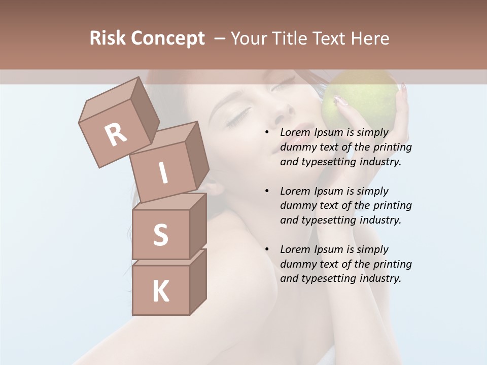 Care Brunette Wet PowerPoint Template