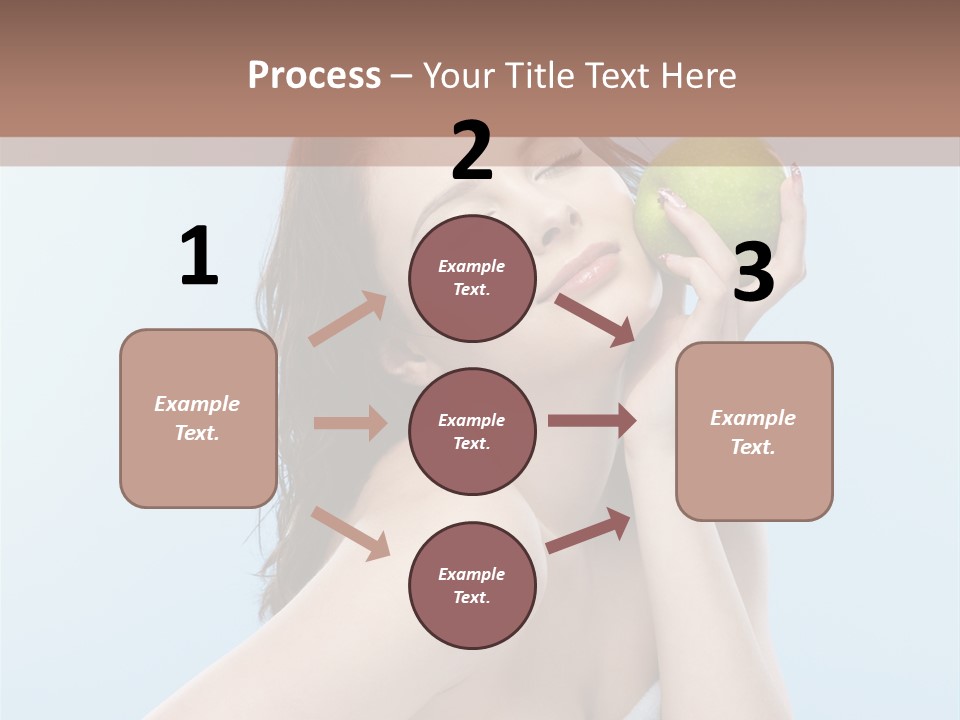 Care Brunette Wet PowerPoint Template