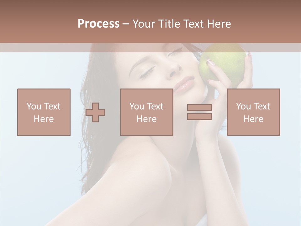 Care Brunette Wet PowerPoint Template